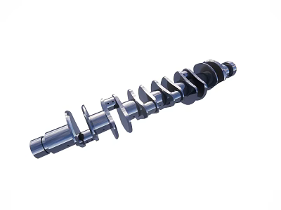 Automotive Engine Crankshaft With Precision Metal Components And Smooth Rotation 3d model