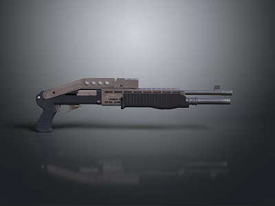 rifle semi-automatic rifle combat rifle battle rifle carbine war rifle attack rifle 3d model