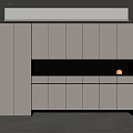 Modern Built in Shoe Cabinet with Light Dark Gray Design and Entryway Storage Lighting