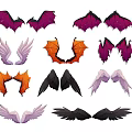 Colorful Animal Wing Wall Decor With Various Colors For Home Decoration