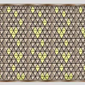 Modern Feature Wall Design With Triangular Geometric Pattern Yellow Triangles And Brown Frame 3d model