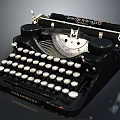 Antique Underwood Vintage Typewriter With Classic Design And Mechanical Keyboard