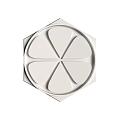 Modern Geometric Wall Decor With Silver Gray Hexagonal Circular Tile Pattern 3d model