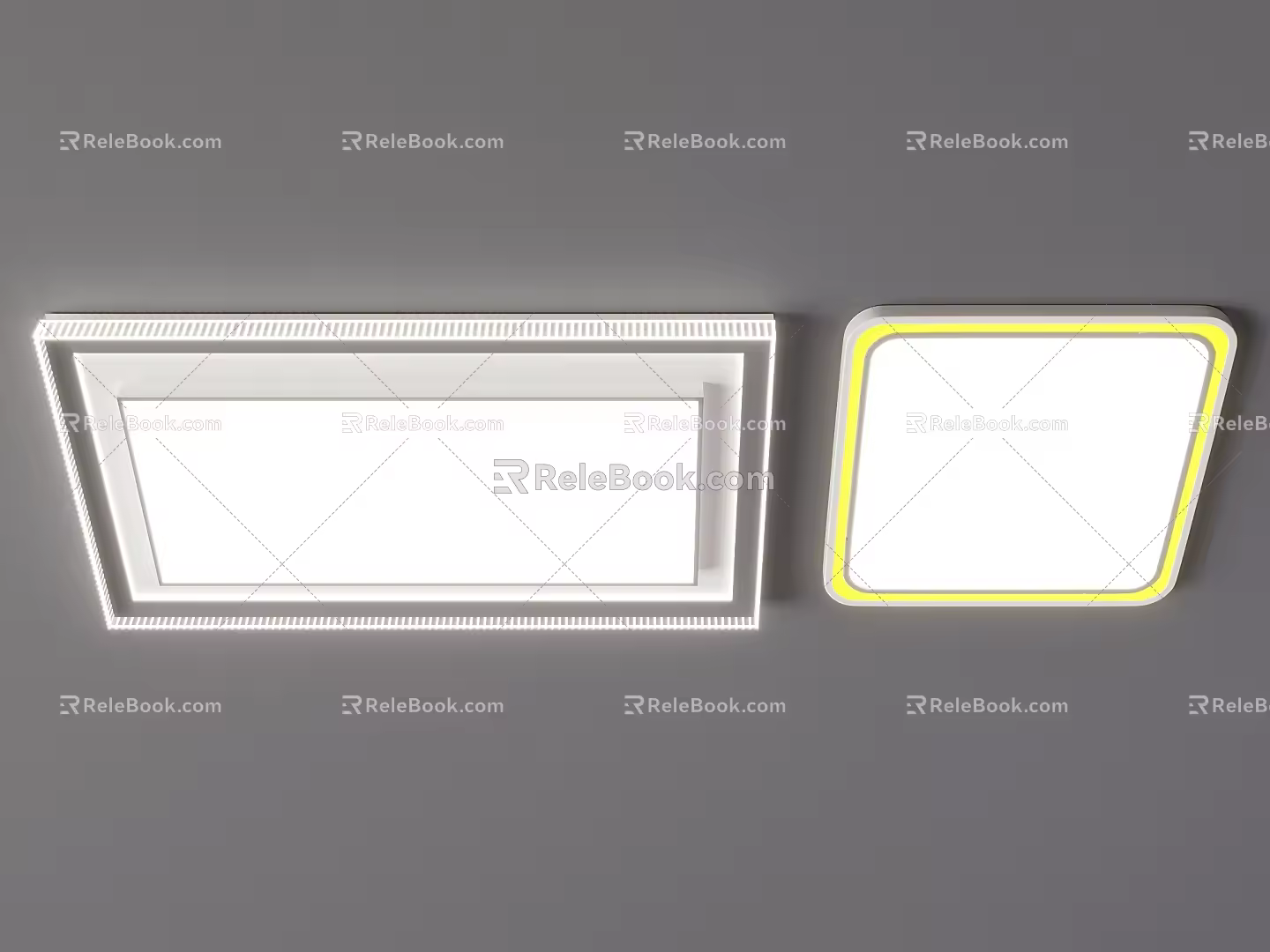 Ceiling lamp square ceiling lamp guest restaurant ceiling lamp 3d model