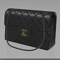 Chanel Black Quilted Handbag With Gold Chain Strap And CC Logo