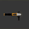 Yellow And Black Electric Angle Grinder With Handle And Grinding Wheel