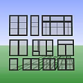 Modern casement window 3d model