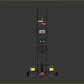 Portable Lift Industrial Equipment With Max Load Yellow Base And Red Wheels