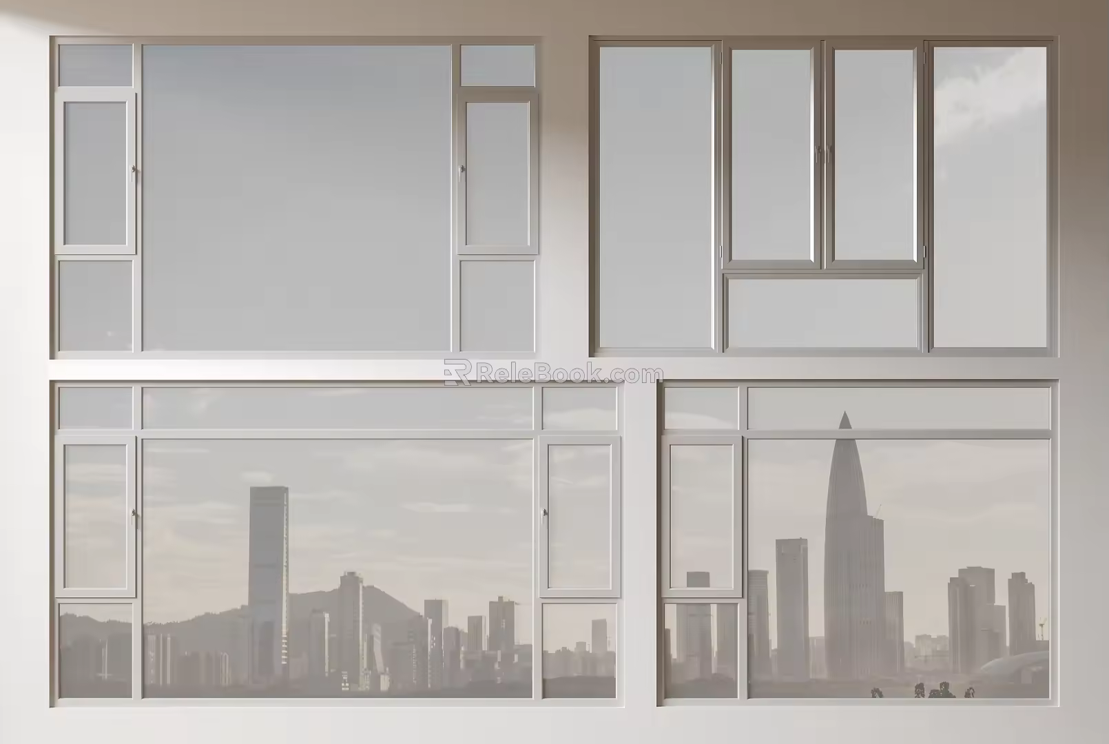 Modern windows combination windows glass windows floor-to-ceiling windows balcony windows bay windows bedroom windows sliding windows casement windows doors and windows 3d model