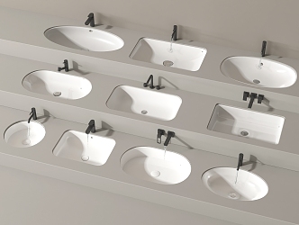 wash basin wash basin counter basin faucet 3d model