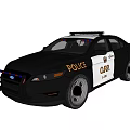 Police Function Vehicle With Emergency Lights Front Bumper Guard And POLICE Badge
