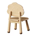 Wooden Kids Chair with Cute Cartoon Head Design Non Slip Legs for Children
