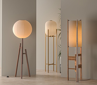 Simple floor lamp 3d model