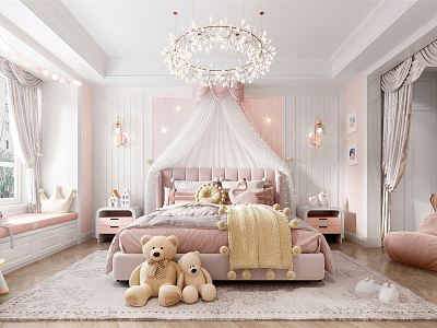 Jane European children's room bedroom home model