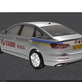 White Sedan Driving Instructor Training Car With Safety Logo And Coach Sign