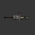 Mechanical Multi Barrel Weapon With Metal Components And Retro Design 3d model