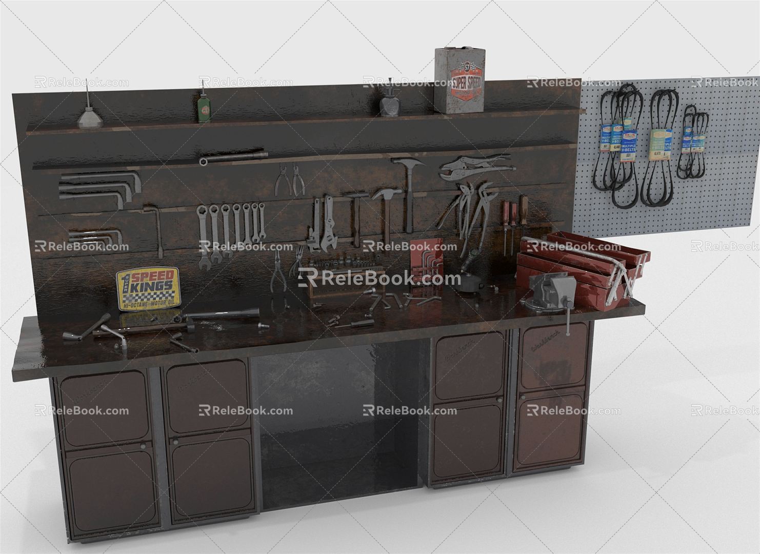 Modern Tools Mechanical Workbench Repair Tools 3d model