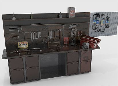 Modern Tools Mechanical Workbench Repair Tools 3d model