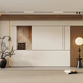 Minimalist Interior Design With Wooden Decor Wall Art Floor Lamp And Open Book