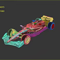 Mercedes Formula 1 Racing Car With Blue White Livery And Petronas Sponsorship