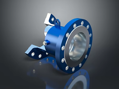 Pipe water pipe valve iron pipe fitting flange tee joint pipe water pipe valve 3d model