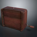 Vintage Wooden Box With Rich Texture Metal Hardware And Sturdy Handle