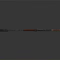 Bolt Action Rifle With Wooden Stock Metal Barrel Scope Isolated On Dark Background