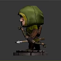 Ranger Ronin Swordsman Martial Arts Hunter Ancient Hunter Hero Assassin Killer Tramp 3d model
