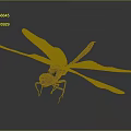 Vibrant Dragonfly With Green Body Red Head And Transparent Wings On Dark Background