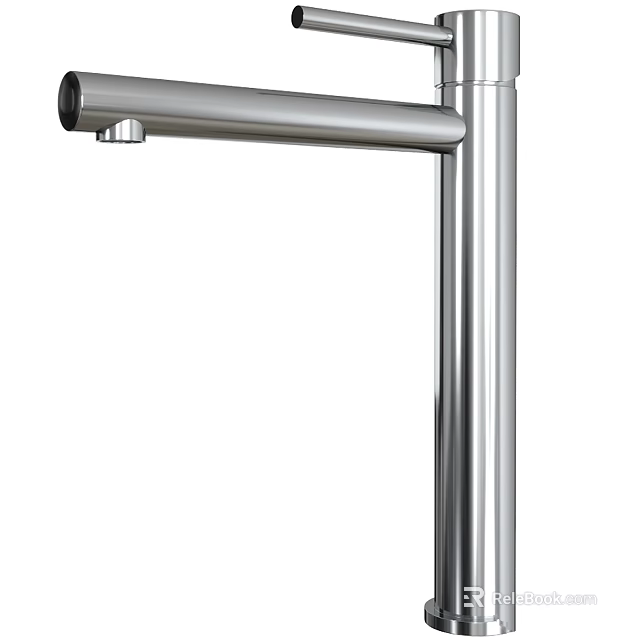 Modern Stainless Steel Faucet With Sleek Design And Polished Chrome Finish 3d model 