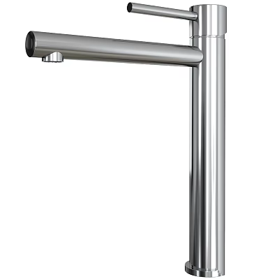 Modern Stainless Steel Faucet With Sleek Design And Polished Chrome Finish 3d model