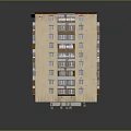 Multi Story Residential Apartment Building With Beige Exterior Balconies Flat Roof And Regular Windows
