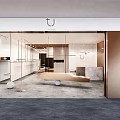 Modern Minimalist Clothing Store Interior With Glass Front Display Racks And Elegant Tones