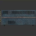 Modern Blue Metal Tactical Weapon With Textured Surface And Cooling Vents
