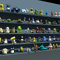 Assorted Stuffed Toys Displayed On Multiple Shelves With Various Colors And Styles