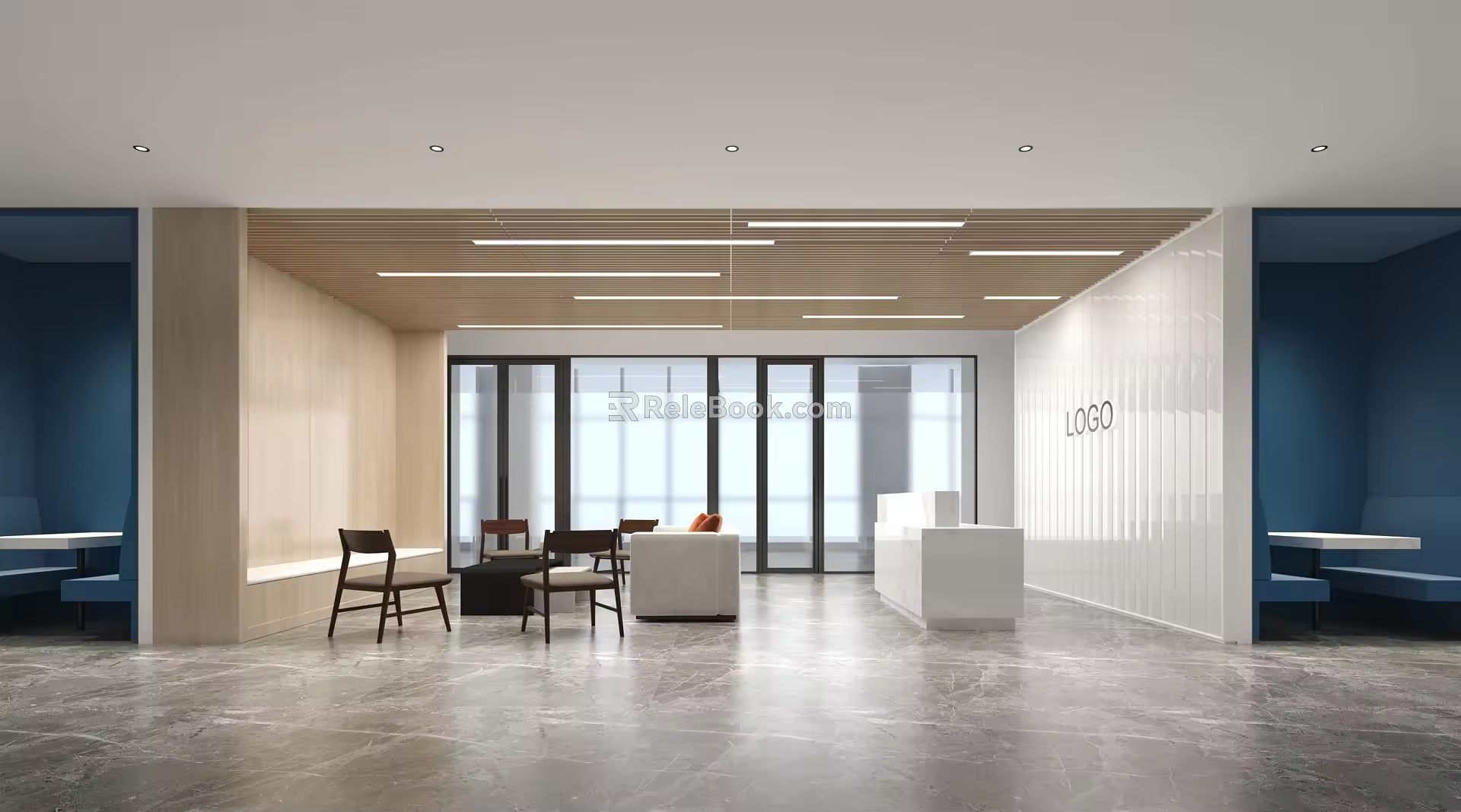 Modern Front Desk 3d model