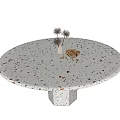 Modern Dining Table Round Dining Table 3d model