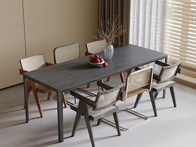 Modern Dining Table and Chair Combination Dining Chair Dining Table model