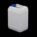 White Industrial Plastic Container with Blue Lid for Storage Applications