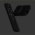 Electronic Smart TV Box With Remote Control In Modern Black Design 3d model