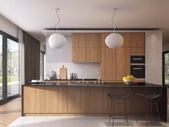 Modern Kitchen Simple Open Kitchen 3d model