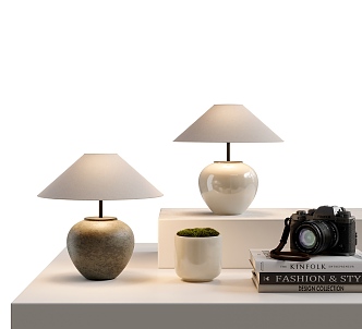 New Chinese Style Ceramic Pot Table Lamp 3d model