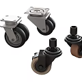 Different Types Of Casters With Swivel Wheels Brake And Metal Brackets