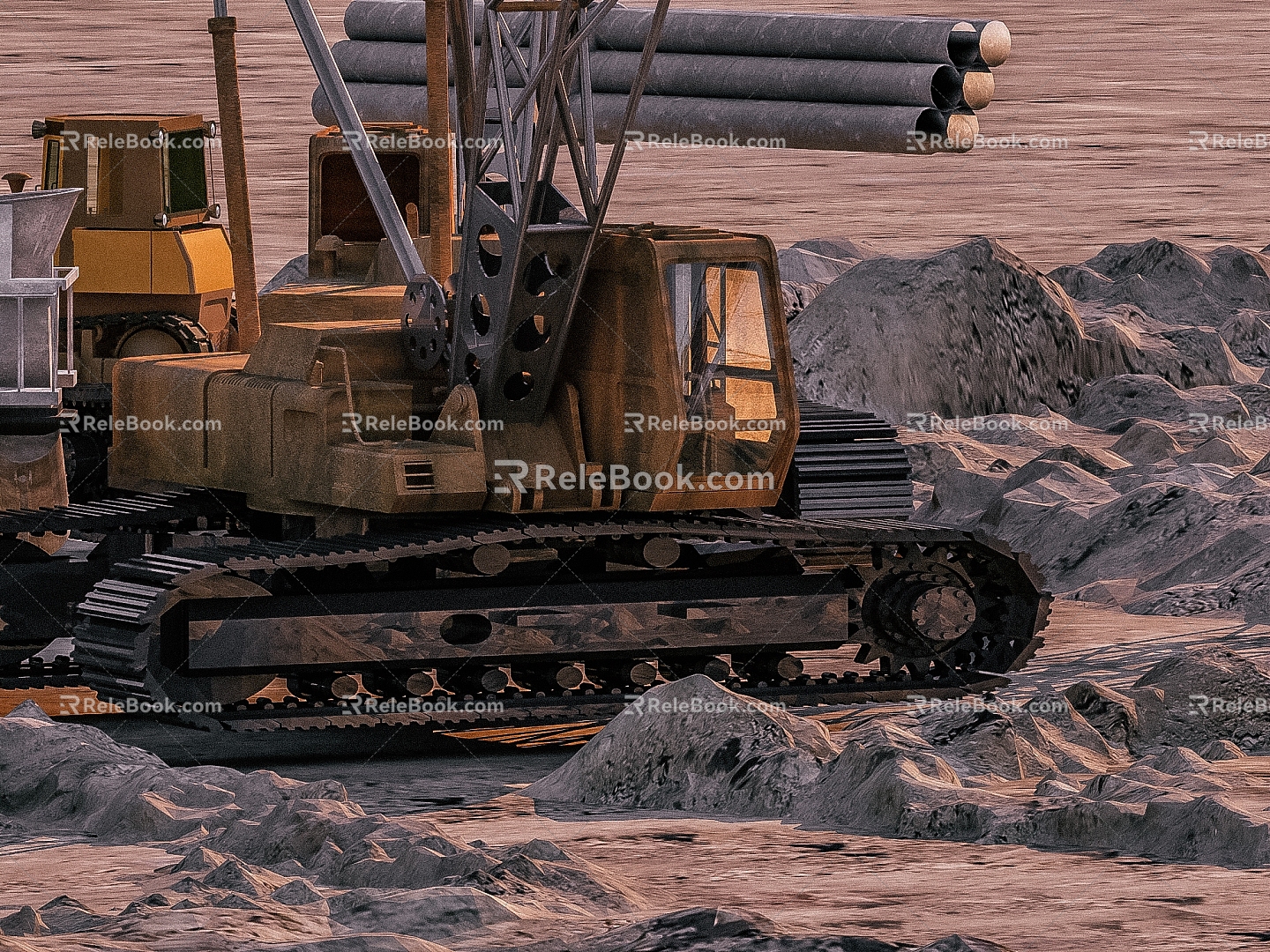 Modern dump truck construction site dump truck 3d model