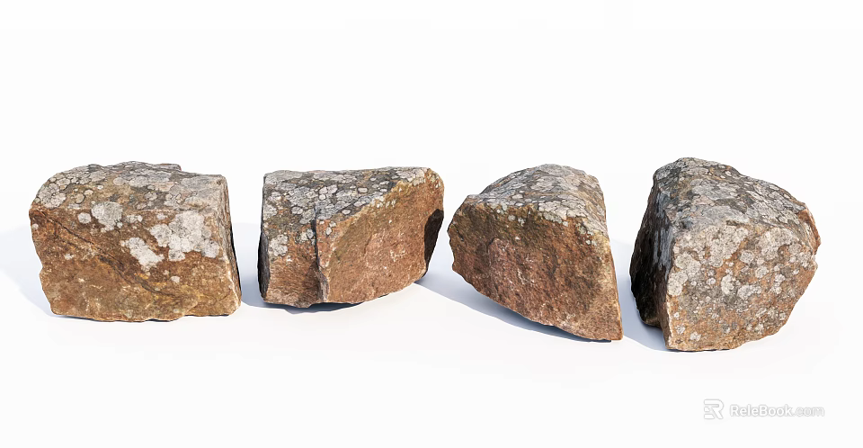 Rustic Stone And Wood Elements With Natural Texture For Home Decor 3d model