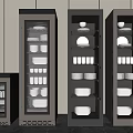 Sleek Modern Gray Kitchen Appliances With Glass Doors Storage Cabinets And Dishes