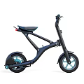 Sleek Modern Electric Motorcycle With Blue Black Body Handlebar And Pedals