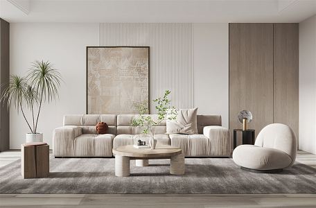 modern living room home living room 3d model