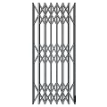 Modern Metal Gate with Intricate Geometric Cross Lattice Design and Durable Structure