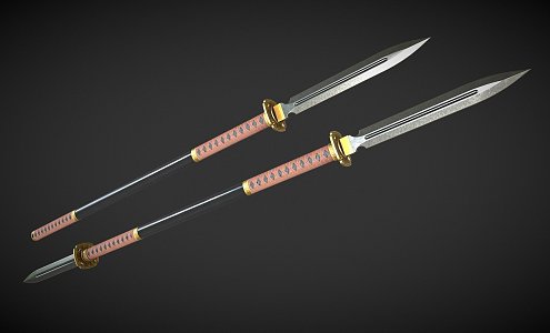 Spear and Axe 3d model